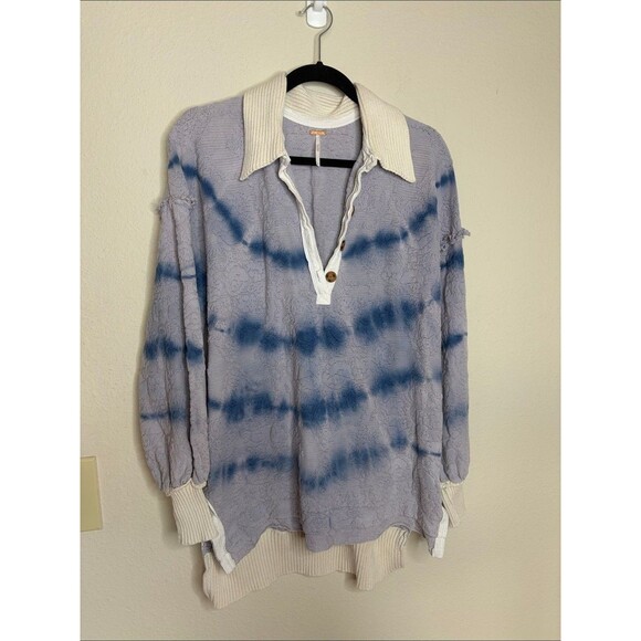 Free People Tops - Free People Sunrise Polo Henley Pullover Sweater Size Small